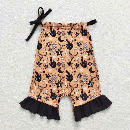 SR1239 Star cactus black lace strap jumpsuit