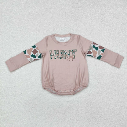 Sibling Baby Boys Girls Long Sleeves Camo Deer Dogs Ducks Hunting Rompers C12.6