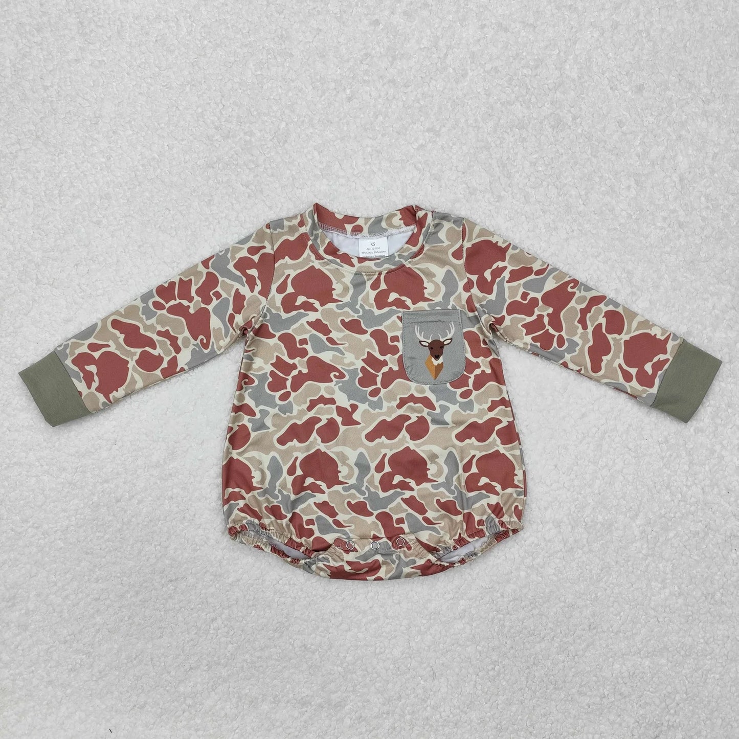 Sibling Baby Boys Long Sleeve Pockets Ducks Deer Hunting Camo Rompers C12.6