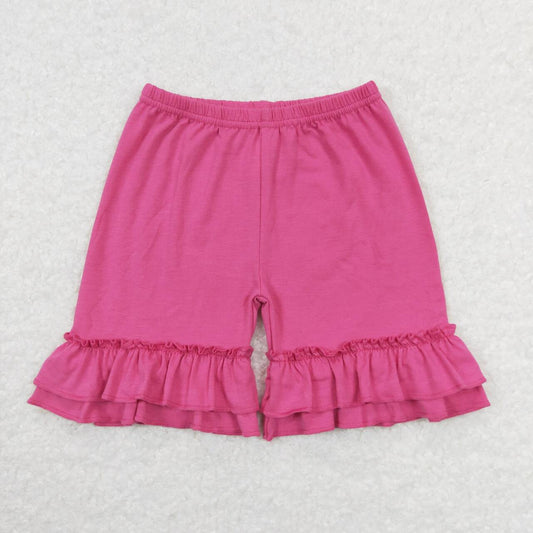 SS0281 Light rose red lace shorts