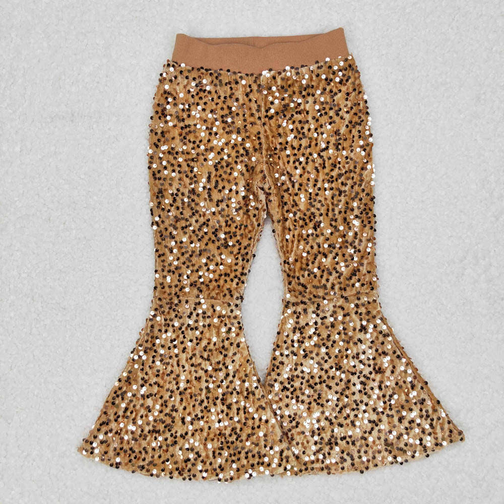P0110-khaki sequin trousers