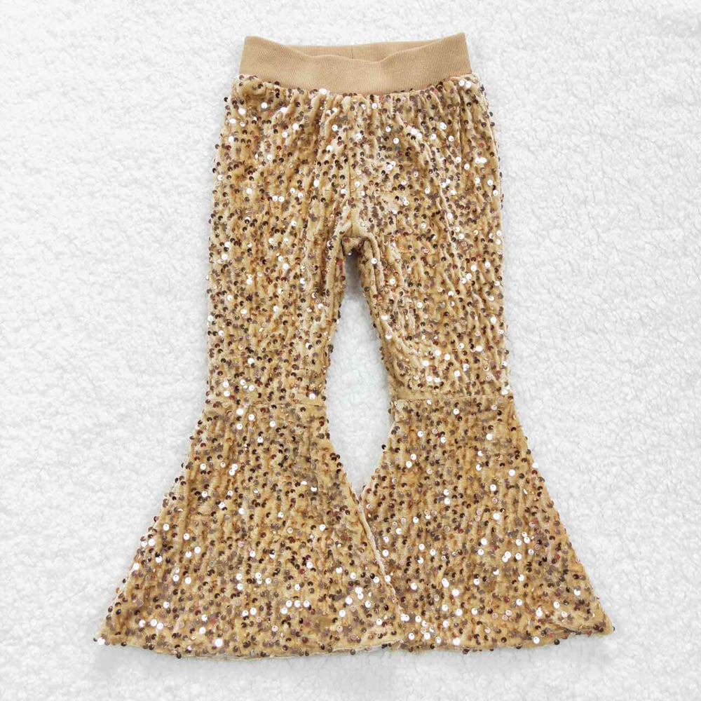 P0110 Khaki sequin trousers