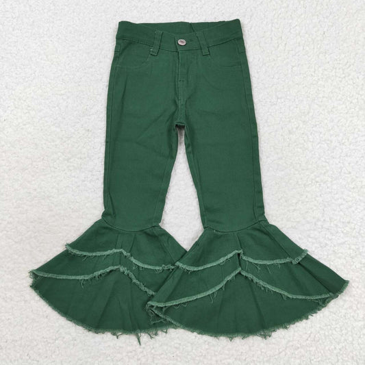 P0171 Dark green denim pants