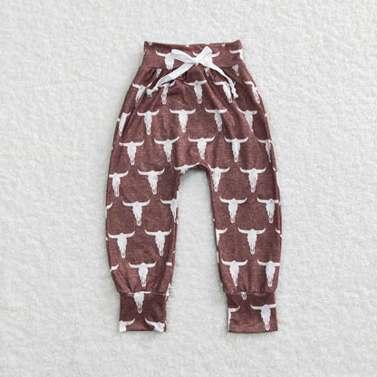 P0273 Alpine cow head brown trousers