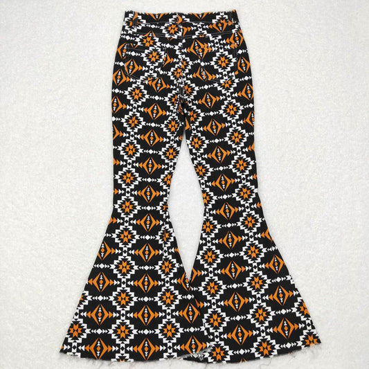 P0298 Adult geometric pattern black denim trousers