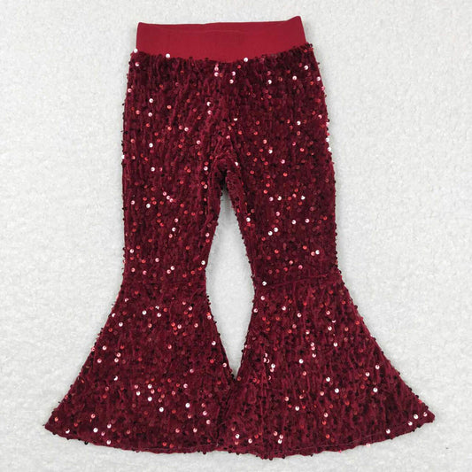 P0338 Fuchsia sequined trousers