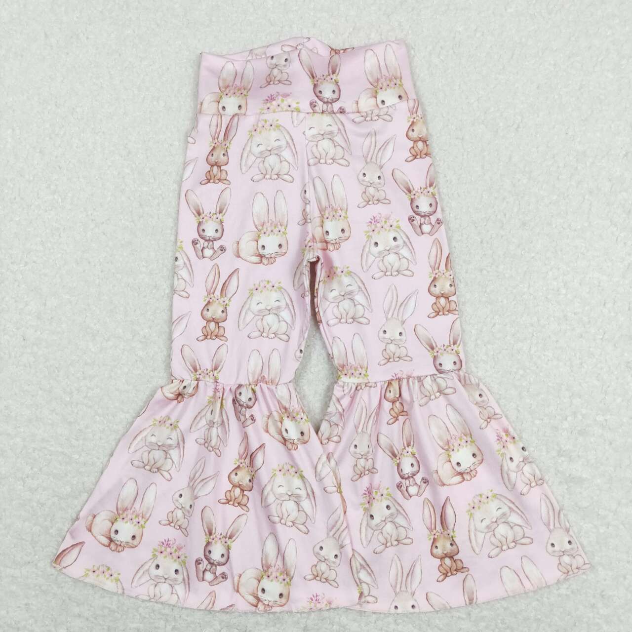 P0387 Flower Rabbit Hair Ball Tail Pink Pants Easter