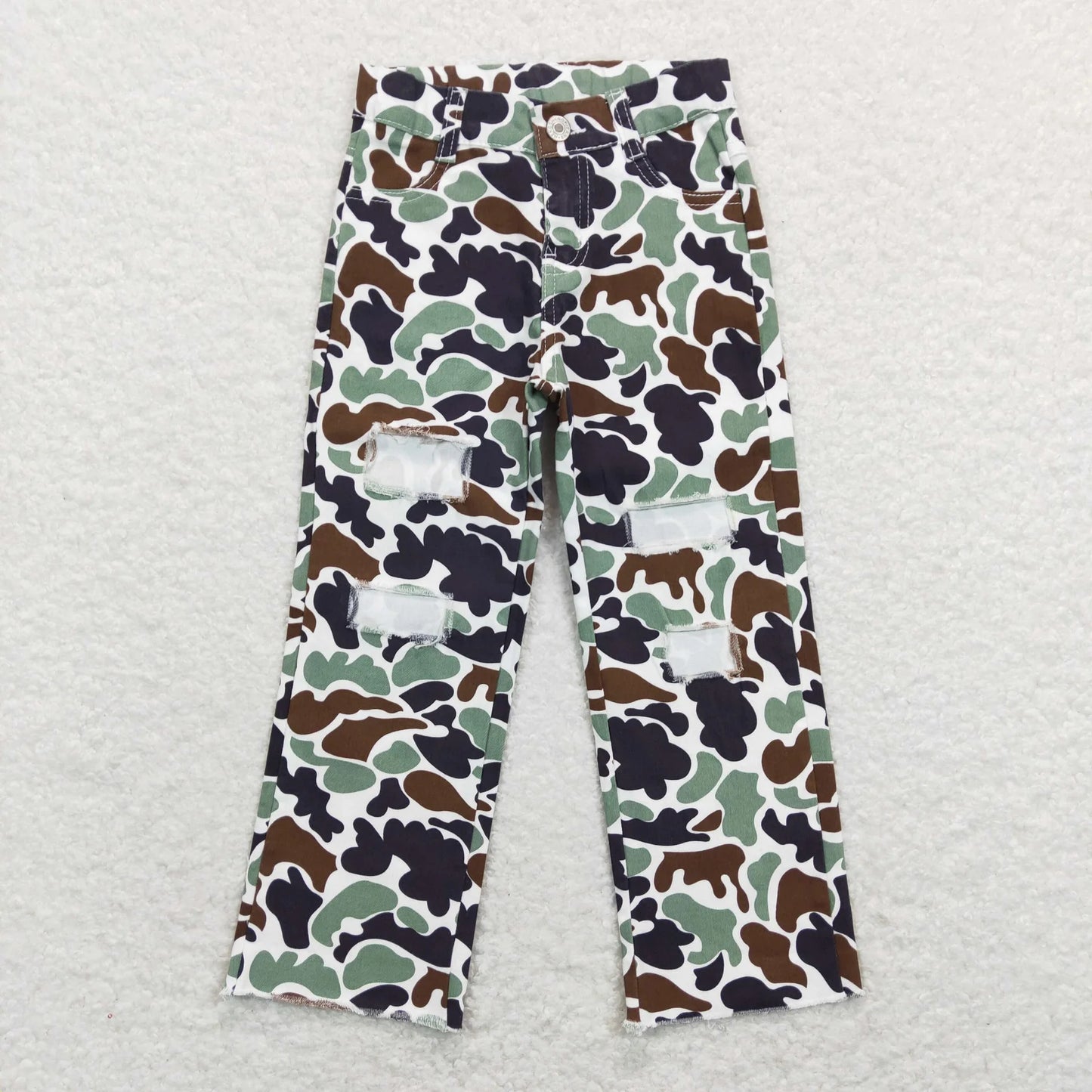 Sibling Baby Boys Girls Camouflage Hunting Season Denim Jeans Pants C11.19