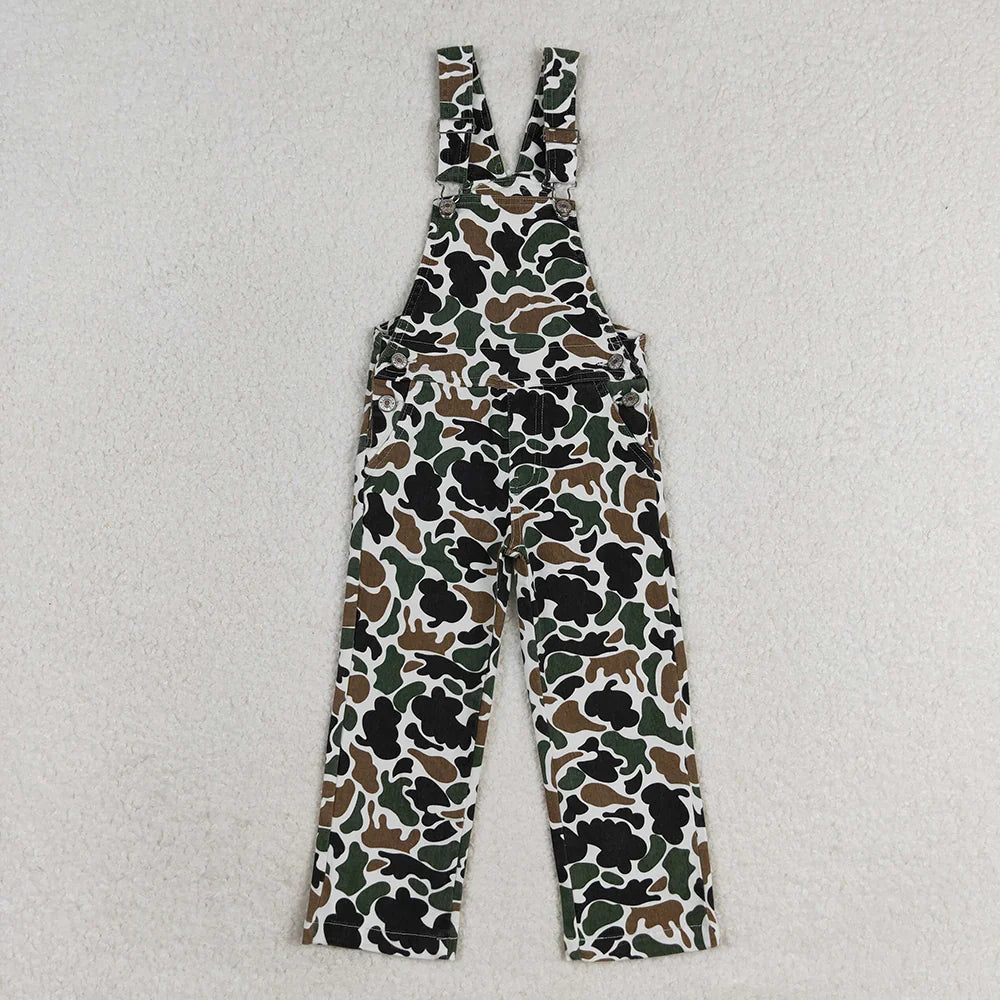 Sibling Baby Boys Kids Fall Hunting Camo Denim Strap jumpsuits Overall C11.6
