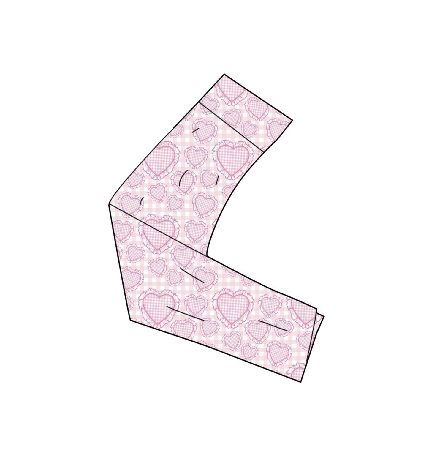 C12.5 P1010 Baby Girls Pink Checked Hearts Valentines Yoga Legging Pants Bottom Preorder