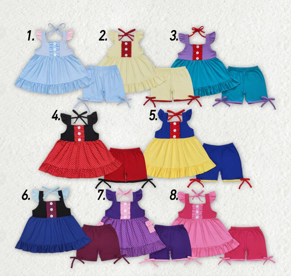 Baby Girls Princess Summer Sibling Sister Top Shorts Clothes Sets
