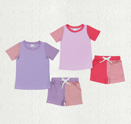 Baby Girls Summer Colorful Shirt Shorts Sports Clothes Sets