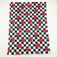 BL0113 red love lollipop black and white plaid red baby blanket