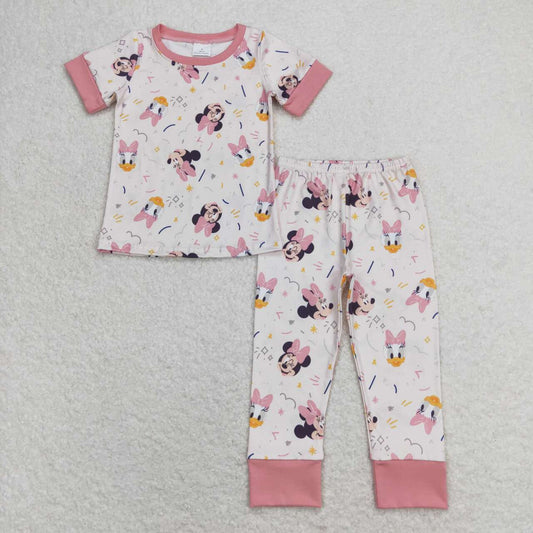 GSPO1390 cartoon pink short-sleeved pant pajama set
