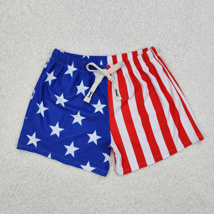 Sibling Baby Boys 4th Of July Star Western Trunks Swimsuits 5.9