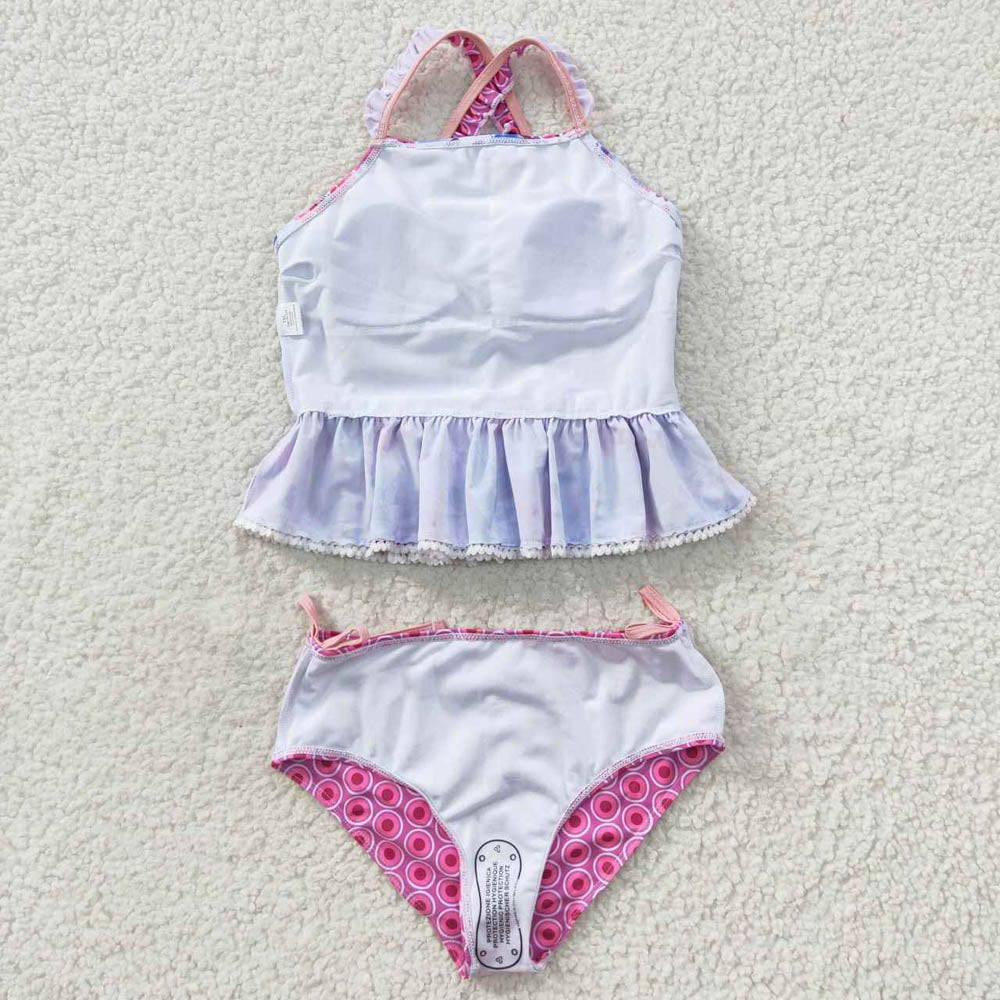 S0156 Floral Lace Lace Rose Swimsuit Set