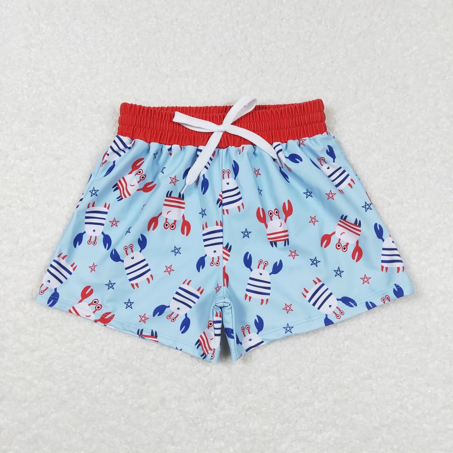 Sibling Baby Boys 4th Of July Star Western Trunks Swimsuits 5.9