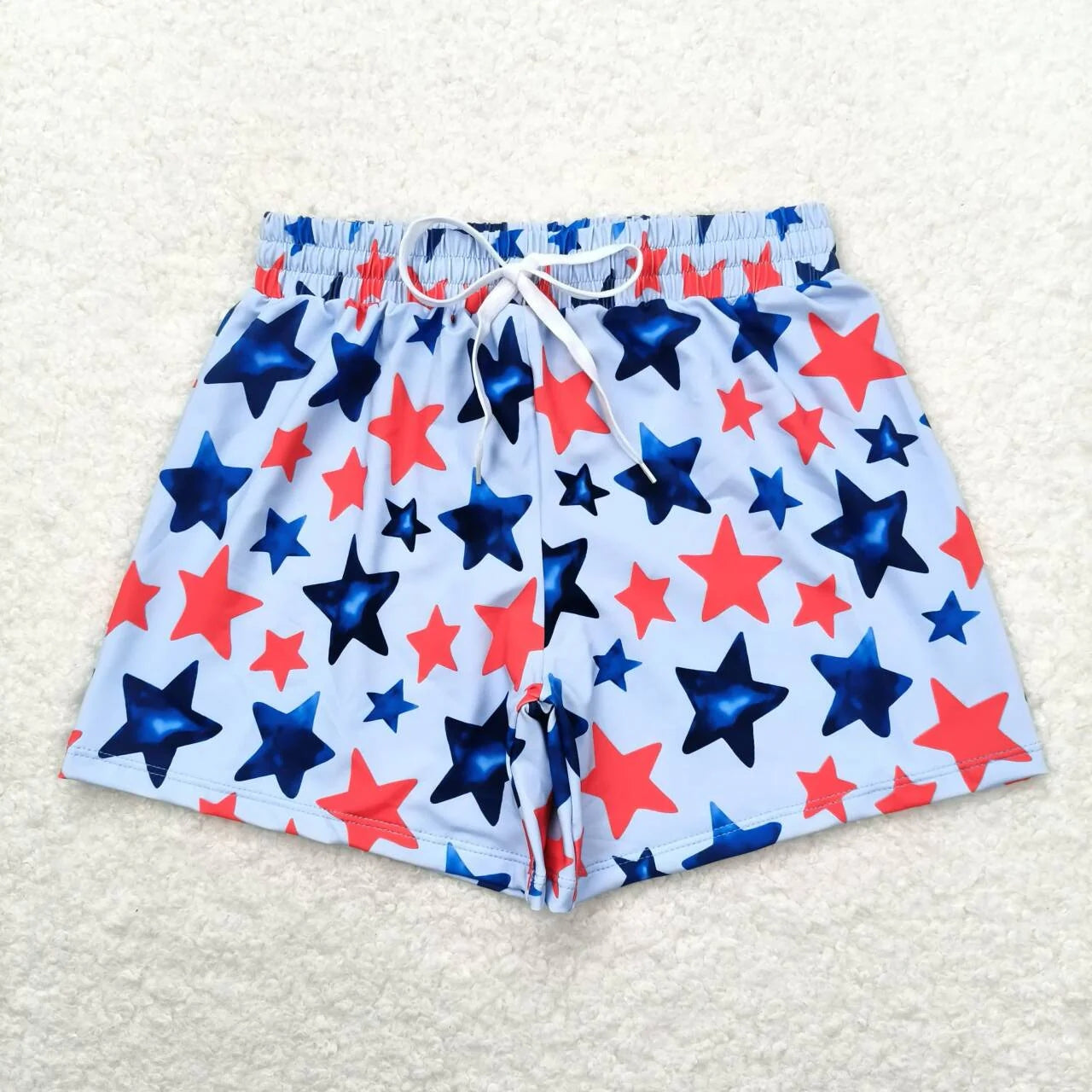 Sibling Baby Boys 4th Of July Star Western Trunks Swimsuits 5.9