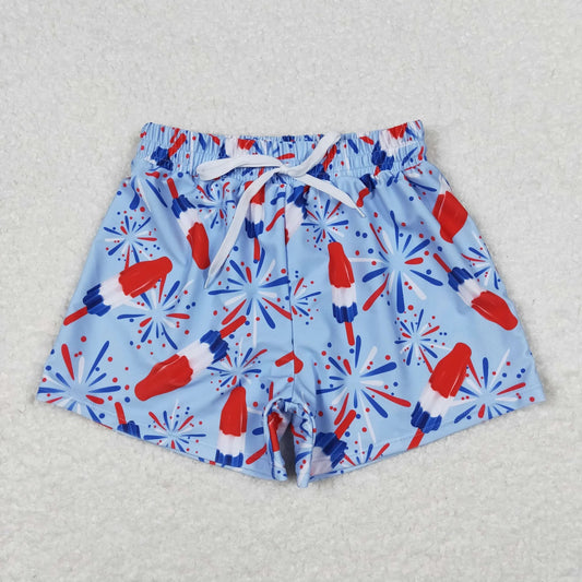 Sibling Baby Boys 4th Of July Star Western Trunks Swimsuits 5.9