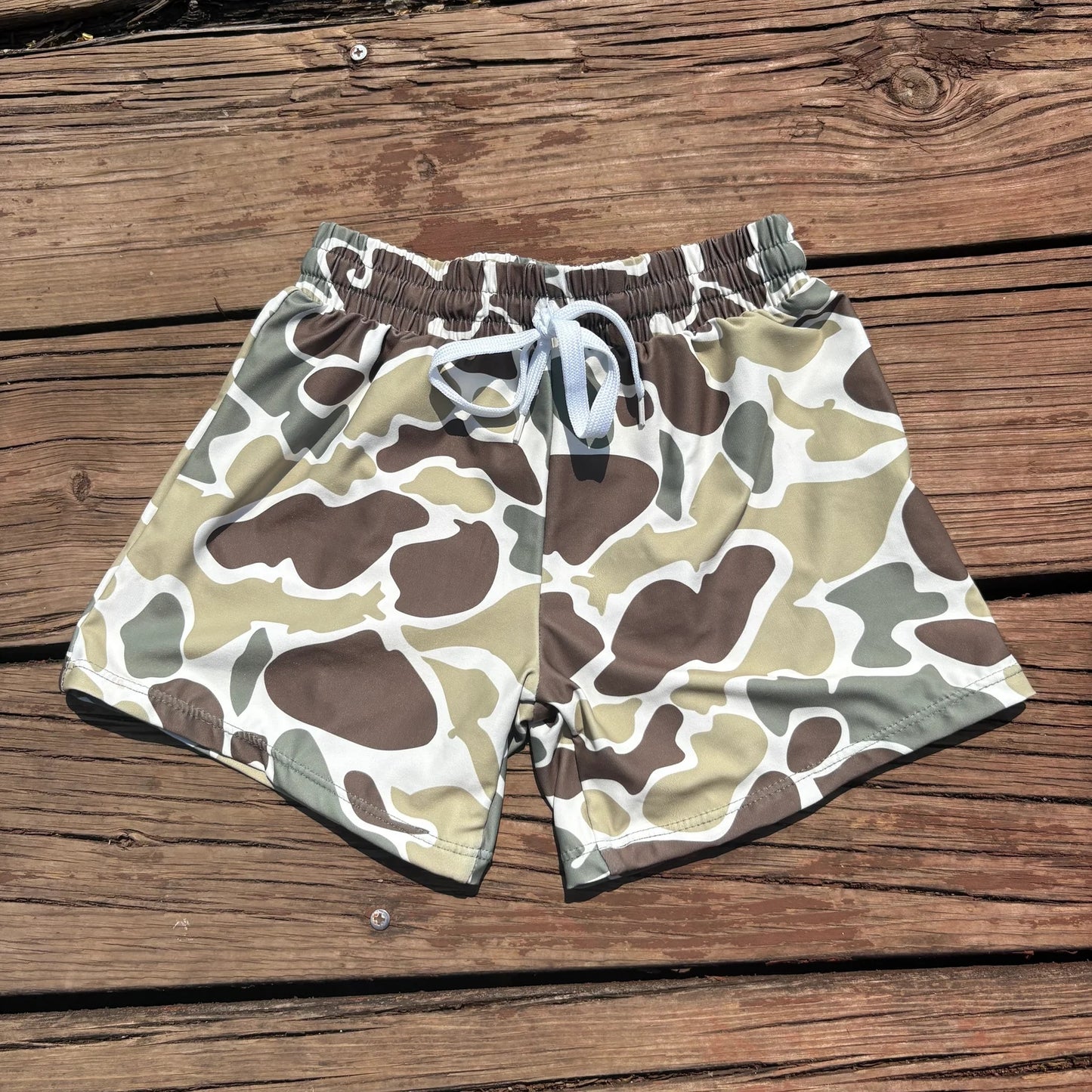 S0475 Baby Boys Green Camouflage Trunks Bottoms Swimsuits
