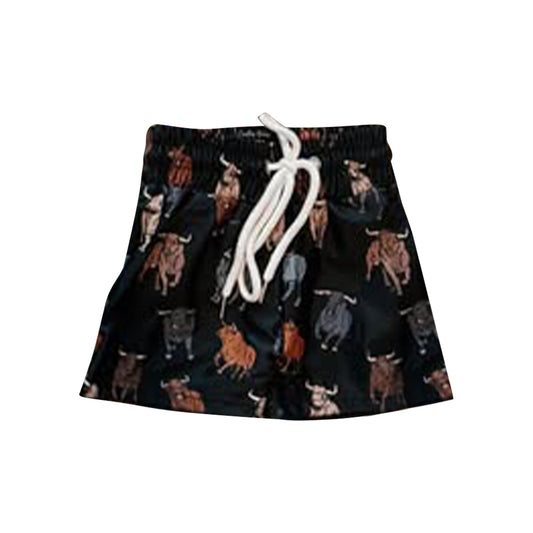 C11.17 S0621 Baby Boys Western Cows Pockets Swimming Trunks Preorder