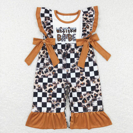 SR0185 girls flying sleeve jumpsuit
