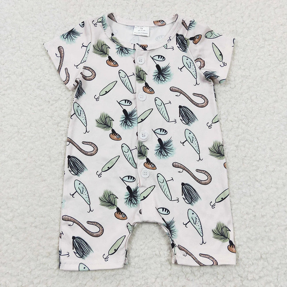 Sibling Baby Boys Western Buttons Summer Rompers 4.16