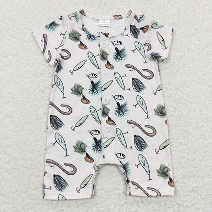 Sibling Baby Boys Western Buttons Summer Rompers 4.16