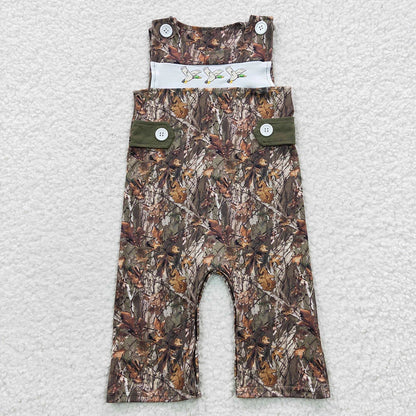 Sibling Baby Boys Camo Ducks Hunting Rompers 4.26
