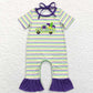 BSPO0215 Crazy Embroidery Card Car Purple Green Yellow Striped Short Sleeve Long Clothes Series