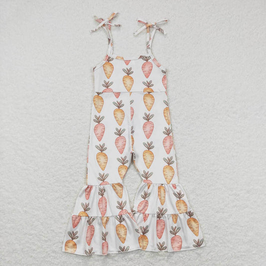 SR0538 carrot beige suspender jumpsuit