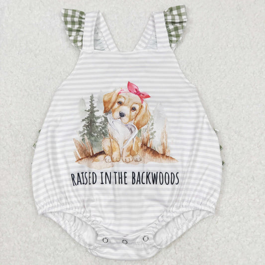 Sibling Baby Boys Girls Raised in the Backwoods Dogs Shorts Clothes Sets Rompers C11.29