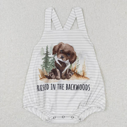 Sibling Baby Boys Girls Raised in the Backwoods Dogs Shorts Clothes Sets Rompers C11.29
