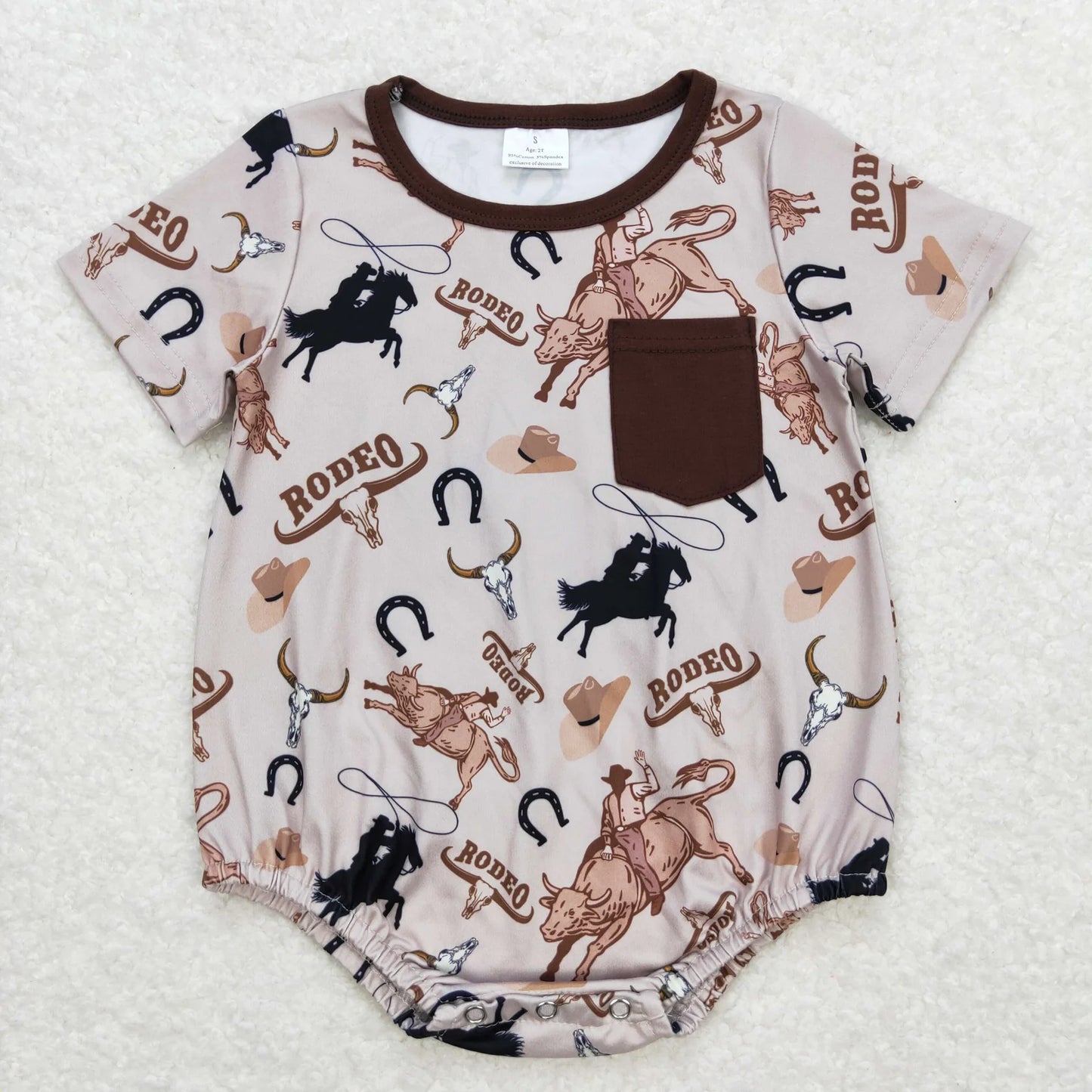 Sibling Baby Boys Bull Skulls Short Pants Western Pajamas Clothes Sets Rompers C11.19