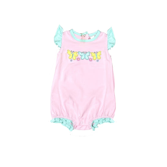 SR1611 Girls Flower Butterfly Pink tank top onesie for pre-sale