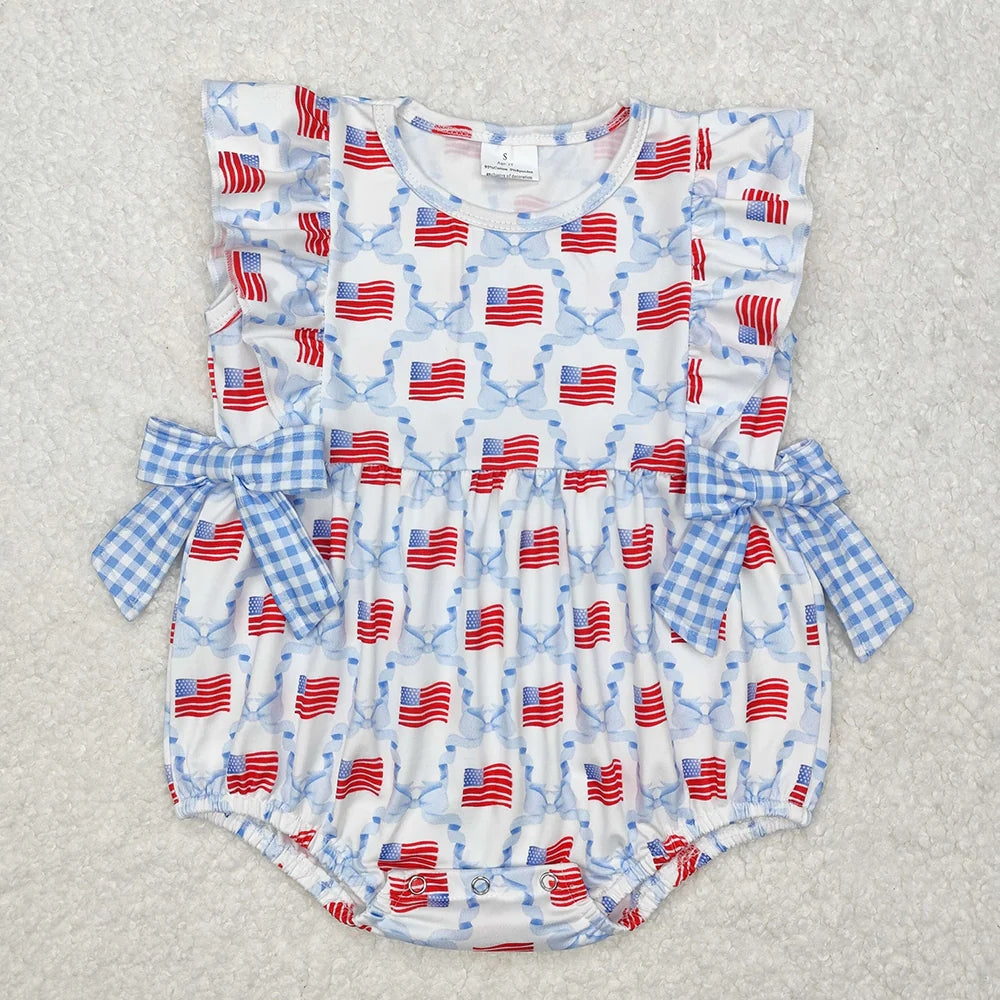 Sibling Baby Boys Girls 4th of July Outfits Romper Dresses Suits 5.6