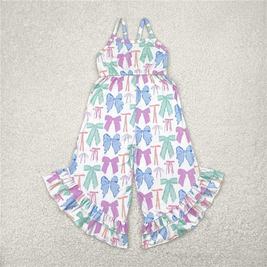 RTS SR2847 Baby Girls Colorful Straps Jumpsuits with Coquette Bows - Cute And Fashionable Baby Outfit for Girls