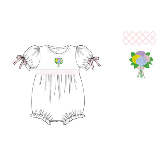 C11.15 SR3555 Baby Girls Flowers Bows Ruffle Rompers Preorder