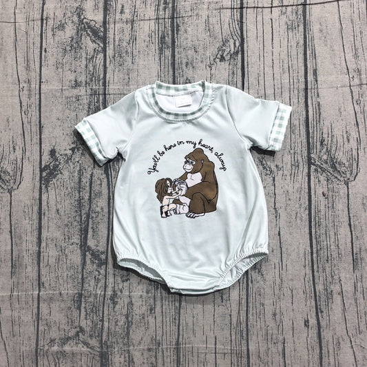Sample SR3588 Cute Baby Boys Short Sleeve Monkey Rompers