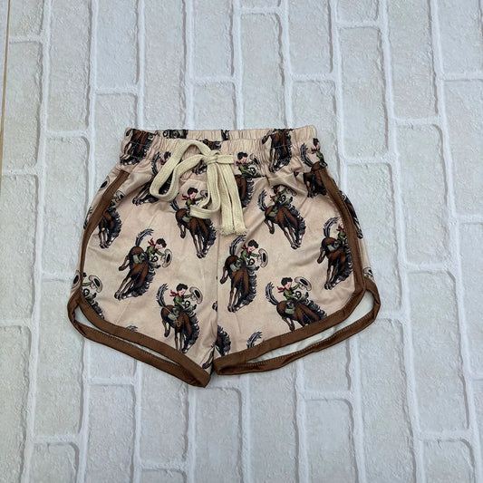 SS0088 Baby Girls Western Rodeo Sports Summer Shorts