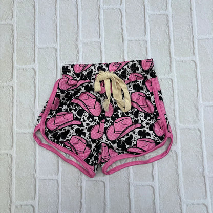 SS0091 Baby Girls Western Hats Sports Summer Shorts
