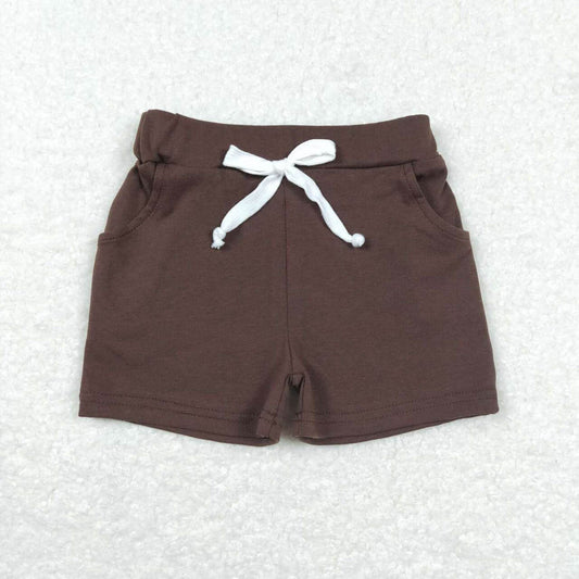 SS0134 brown pocket shorts