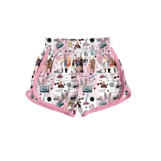 SS0256Adult Women Singer Pink Butterfly Summer Shorts Preorder
