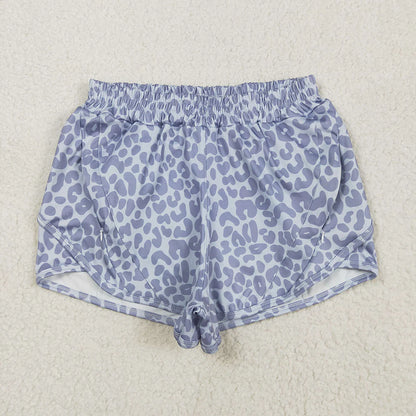 Mommy&Me Baby Girls Gray Leopard Yoga Shorts Bottoms 5.14