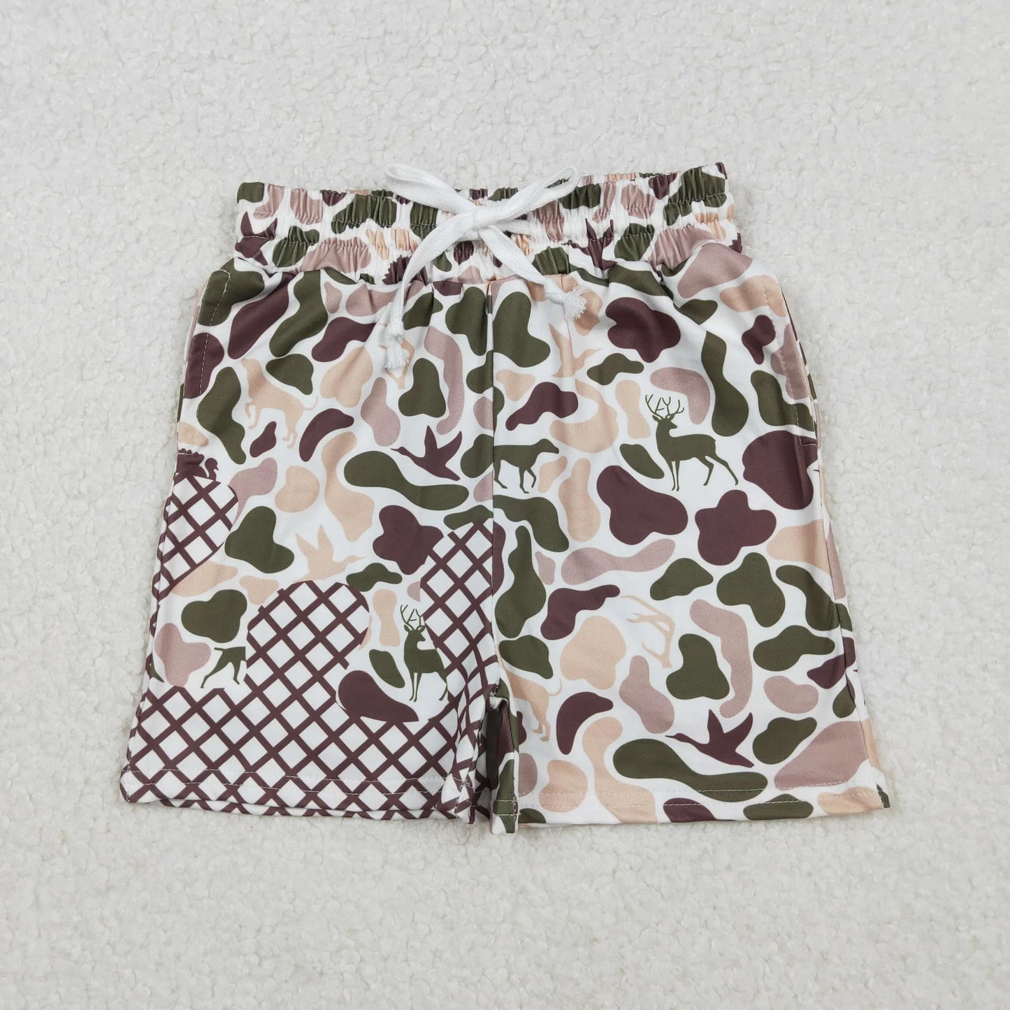 Sibling Baby Boys Camo Drip Pockets Southern Hunting Shorts Bottom C11.1