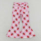 P0396 Strawberry flower pink denim trousers