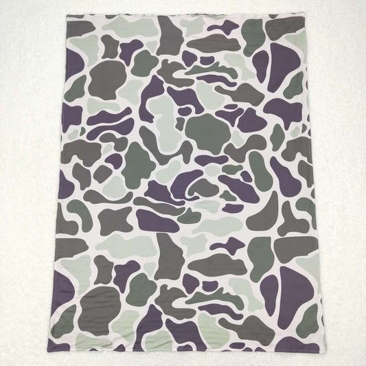 BL0108 camouflage rice green baby blanket