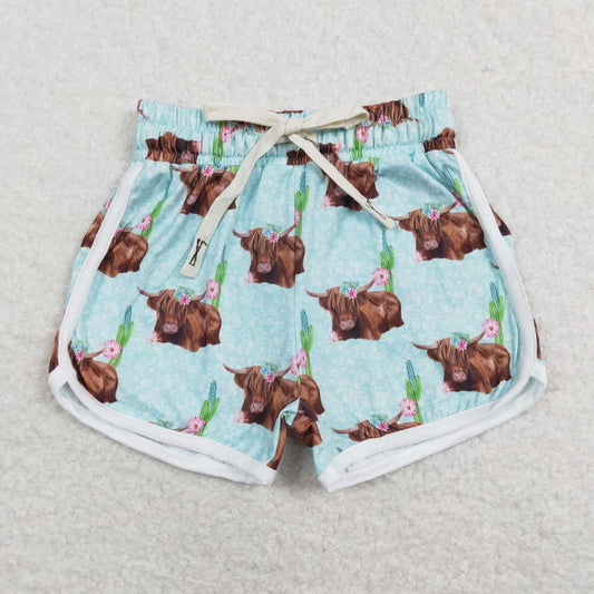 SS0123 kids Alpine Bull Cactus Light Blue Shorts