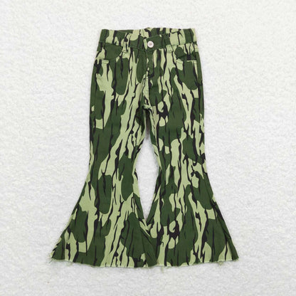 P0372 camouflage Army Green Denim trousers