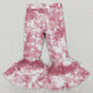 P0399 pink tie dye double lace jeans